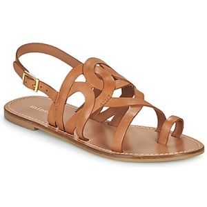 MINELLI PARIS NOUNNA LEATHER BROWN SANDALS